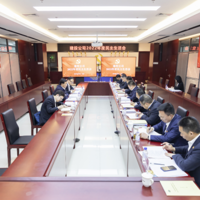 戴和根指导建投公司2022年度党员领导班子民主生活会并开展现场调研